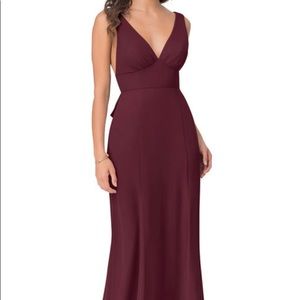 Azazie Christiana Dress in Cabernet
